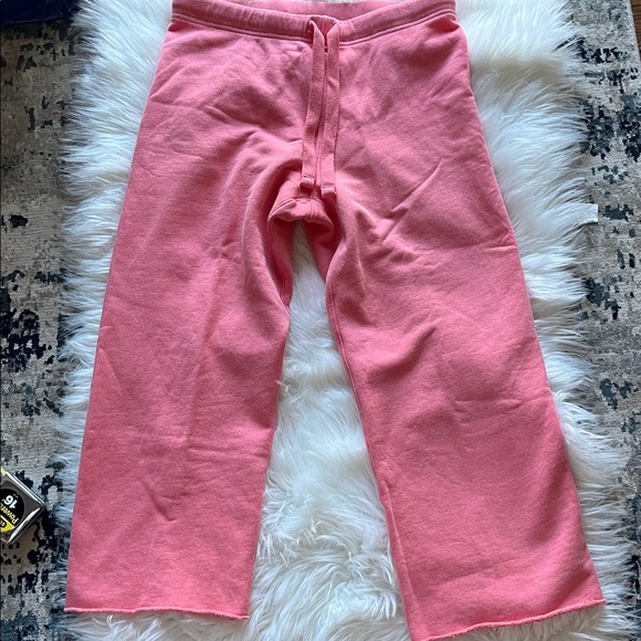 🆕 Frank & Eileen Women's Catherine Sweatpants Size S Pink Casual Raw Hem - Picture 3 of 11